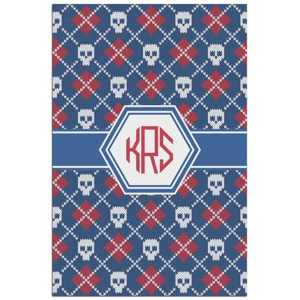 Custom Knitted Argyle & Skulls Poster - Matte - 24x36 (Personalized)