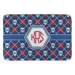 Knitted Argyle & Skulls Anti-Fatigue Kitchen Mat (Personalized)