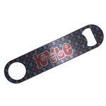 Knitted Argyle & Skulls Bar Bottle Opener - Silver w/ Monogram