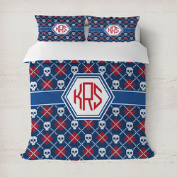 Knitted Argyle & Skulls Duvet Cover (Personalized)