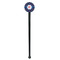 Knitted Argyle & Skulls Black Plastic 7" Stir Stick - Round - Single Stick