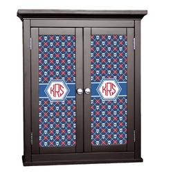 Knitted Argyle & Skulls Cabinet Decal - Small (Personalized)