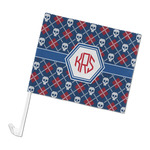 Knitted Argyle & Skulls Car Flag - Large (Personalized)