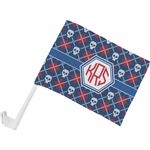 Knitted Argyle & Skulls Car Flag - Small w/ Monogram