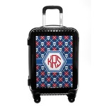 Knitted Argyle & Skulls Carry On Hard Shell Suitcase (Personalized)