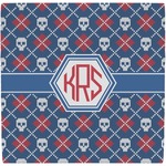 Knitted Argyle & Skulls Ceramic Tile Hot Pad (Personalized)