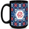 Knitted Argyle & Skulls Coffee Mug - 15 oz - Black Full