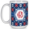 Knitted Argyle & Skulls Coffee Mug - 15 oz - White Full