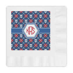 Knitted Argyle & Skulls Embossed Decorative Napkins (Personalized)