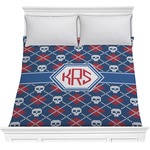 Knitted Argyle & Skulls Comforter - Full / Queen (Personalized)