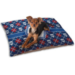 Knitted Argyle & Skulls Dog Bed - Small w/ Monogram