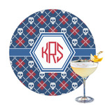 Knitted Argyle & Skulls Printed Drink Topper (Personalized)