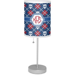 Knitted Argyle & Skulls 7" Drum Lamp with Shade Polyester (Personalized)