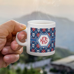 Knitted Argyle & Skulls Single Shot Espresso Cup - Single (Personalized)