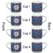 Knitted Argyle & Skulls Espresso Cup - 6oz (Double Shot Set of 4) APPROVAL