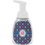 Knitted Argyle & Skulls Foam Soap Bottle - White (Personalized)