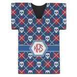 Knitted Argyle & Skulls Jersey Bottle Cooler (Personalized)