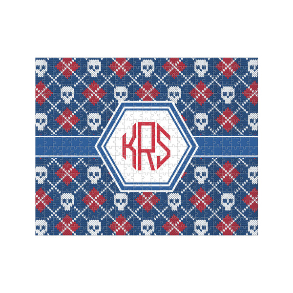 Custom Knitted Argyle & Skulls 500 pc Jigsaw Puzzle (Personalized)