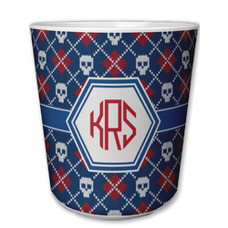 Knitted Argyle & Skulls Plastic Tumbler 6oz (Personalized)