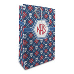 Knitted Argyle & Skulls Large Gift Bag (Personalized)