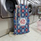 Knitted Argyle & Skulls Large Laundry Bag - In Context