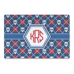 Knitted Argyle & Skulls Large Rectangle Car Magnet (Personalized)