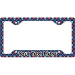 Knitted Argyle & Skulls License Plate Frame - Style C (Personalized)