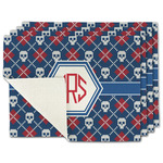 Knitted Argyle & Skulls Single-Sided Linen Placemat - Set of 4 w/ Monogram