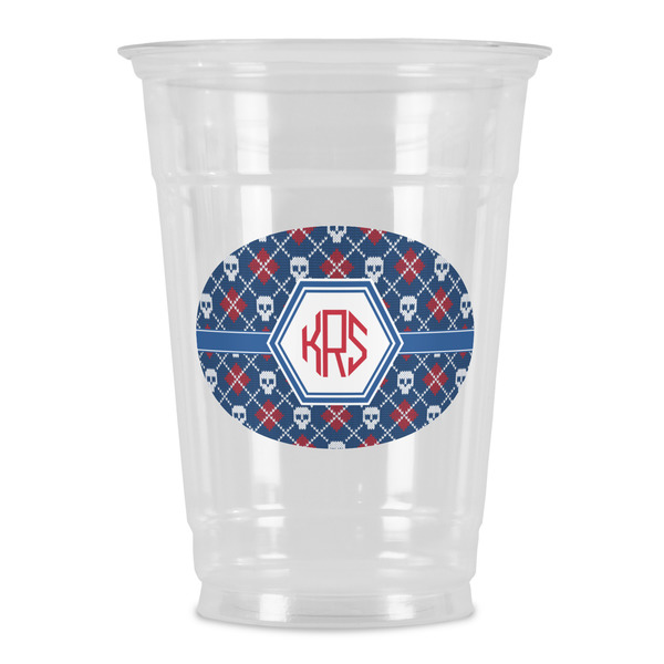 Custom Knitted Argyle & Skulls Party Cups - 16oz (Personalized)