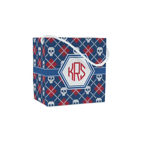 Custom Knitted Argyle & Skulls Party Favor Gift Bags - Matte (Personalized)