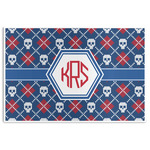 Knitted Argyle & Skulls Disposable Paper Placemats (Personalized)