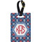 Knitted Argyle & Skulls Personalized Rectangular Luggage Tag