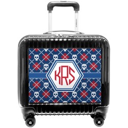 Knitted Argyle & Skulls Pilot / Flight Suitcase (Personalized)