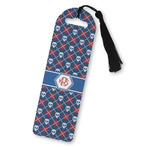 Knitted Argyle & Skulls Plastic Bookmark (Personalized)