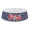 Knitted Argyle & Skulls Plastic Pet Bowls - Large - MAIN