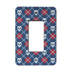 Knitted Argyle & Skulls Rocker Style Light Switch Cover - Single Switch