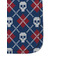 Knitted Argyle & Skulls Sanitizer Holder Keychain - Detail