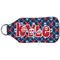 Knitted Argyle & Skulls Sanitizer Holder Keychain - Large (Back)