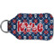 Knitted Argyle & Skulls Sanitizer Holder Keychain - Small (Back)