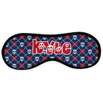 Knitted Argyle & Skulls Sleeping Eye Masks - Large (Personalized)