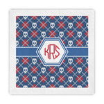 Knitted Argyle & Skulls Decorative Paper Napkins (Personalized)