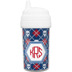 Knitted Argyle & Skulls Sippy Cup (Personalized)