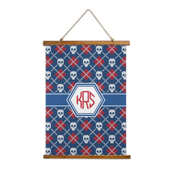 Knitted Argyle & Skulls Wall Hanging Tapestry (Personalized)