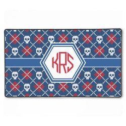 Knitted Argyle & Skulls XXL Gaming Mouse Pad - 24" x 14" (Personalized)