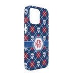 Knitted Argyle & Skulls iPhone Case - Plastic - iPhone 13 (Personalized)