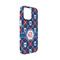 Knitted Argyle & Skulls iPhone 13 Mini Case - Angle