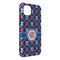 Knitted Argyle & Skulls iPhone 14 Plus Tough Case - Angle