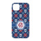 Knitted Argyle & Skulls iPhone 14 Pro Case - Back