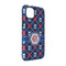 Knitted Argyle & Skulls iPhone 14 Tough Case - Angle