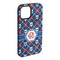 Knitted Argyle & Skulls iPhone 15 Plus Tough Case - Angle